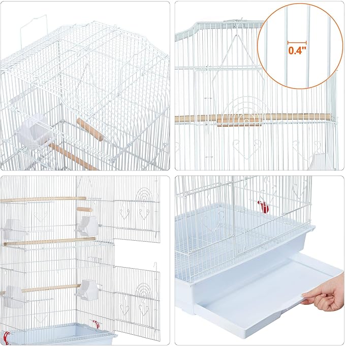 Yaheetech 41'' Open Top Medium Size Quaker Parrot Bird Cage Cockatiel Indian - Image 5