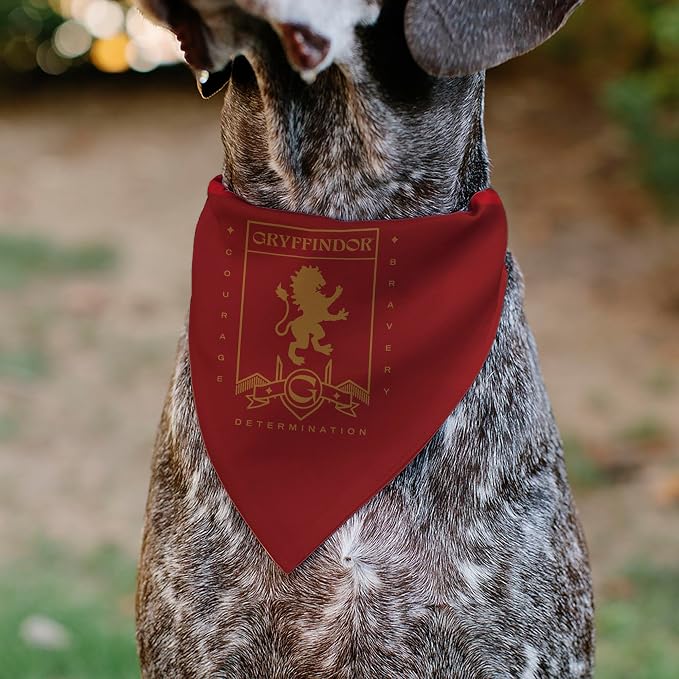 Harry Potter Pet Bandana Harry Potter Gryffindor Traits Banner and Icons Reds - Image 4