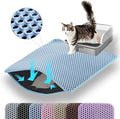 Small Cat Litter Mat, 20x14’’ Double Layer Honeycomb Cat Litter Box Mat by Petinstinct