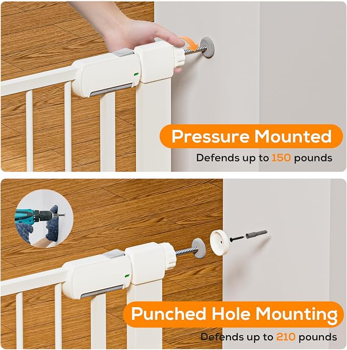 29.5-59.8" Magnetic Baby Gate for Stairs, Baby Safety Essentials, Auto Close - Image 7