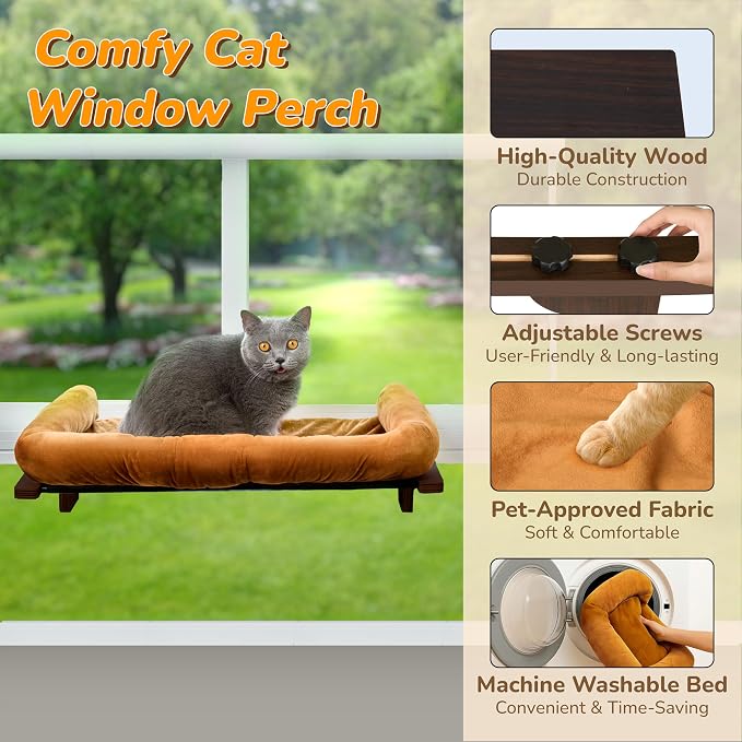 PURRHOUSE 45LBS Cat Window Perch - Image 2