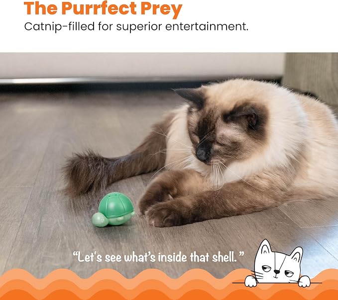 Catstages Wobble Turtle Catnip Diffuser Refillable Cat Toy - Image 3
