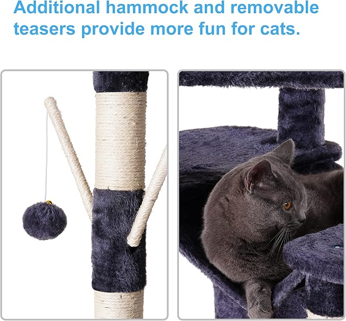 Hey-brother Cat Tree, 71 inches XL Large Cat Tower - Image 4