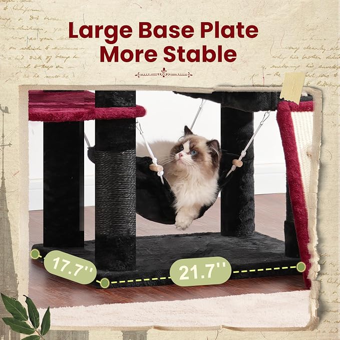 Cat Tree for Indoor Cats, Gothic Sturdy Cat Tree House - Image 3