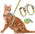 Cat Harness and Leash Set, Adjustable Kitten Harness Escape Proof Cats Harness by Seyezo
