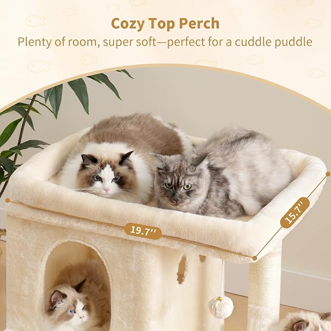 Heybly Cat Tree, 25.6-inch Cat Tower - Image 9