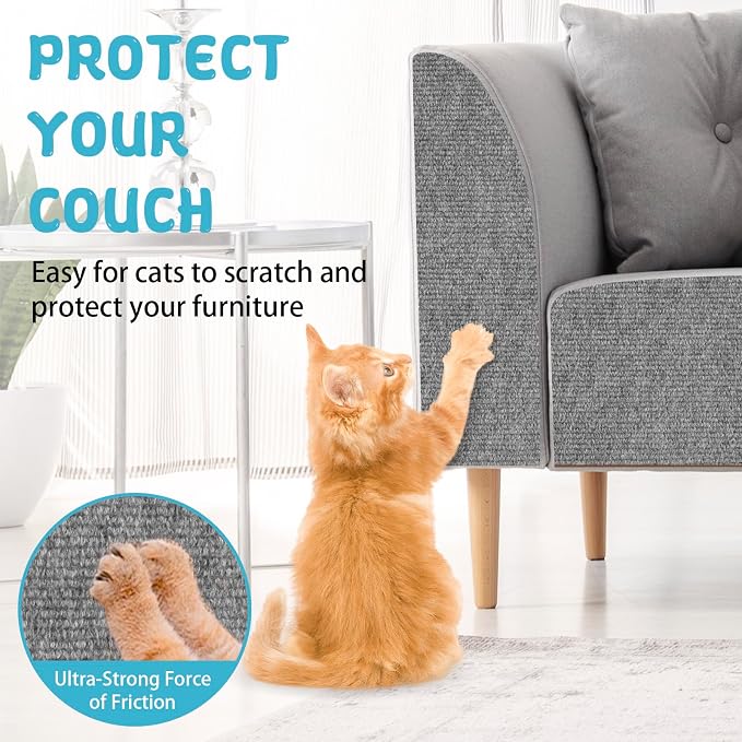 Climbing Cat Scratcher Mat Trimmable Cat Scratching Post Carpet 78.7’’x15.8’’ - Image 4