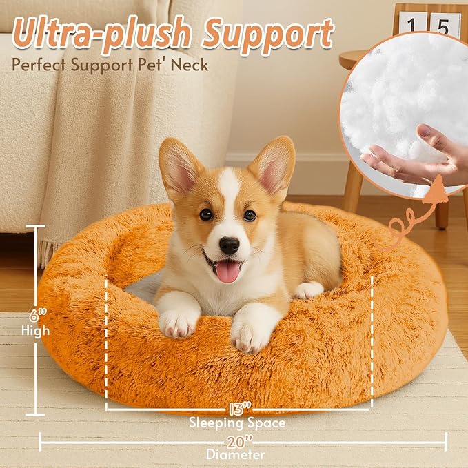 JOLLYVOGUE Calming Small Dog & Cat Bed - Image 5
