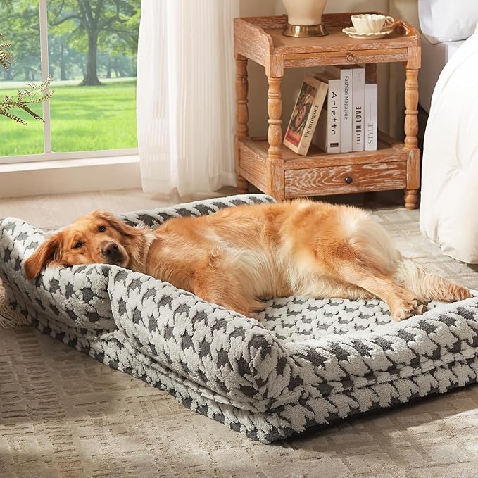 Orthopedic Dog Beds for Medium Dogs Washable, Detachable Side Bolster and Pillow - Image 9