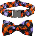 Halloween Dog Collar, Pet Collar Bow Plaid Pet Collars Girl Boy Holiday Pet by BoboRainbow