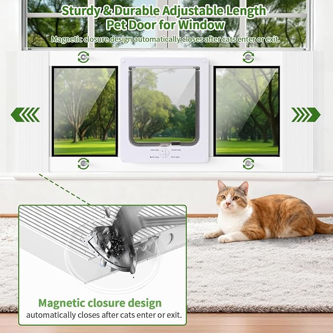 Aluminum Frame Cat Door for Window - Image 4