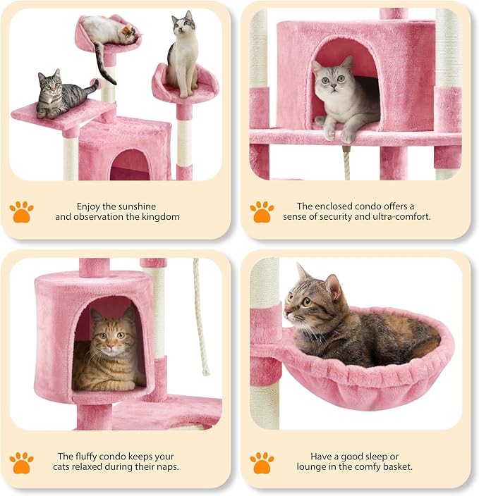 Yaheetech 79in Cat Tree Multi-Level Cat Tower - Image 3