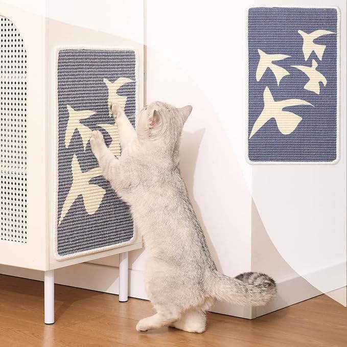 Sisal Cat Scratcher Post Mat, Durable and Shedding-Resistant Cat Scratching by ABetterLifewithPets