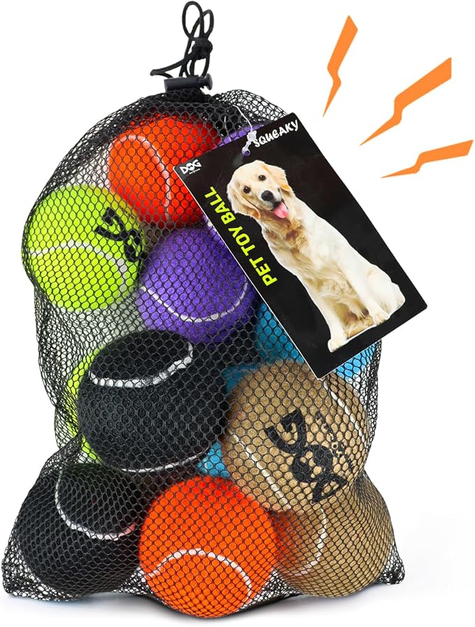 Squeaky Tennis Balls for Dogs by INSUM