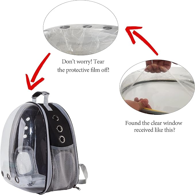 Cat Backpack Carrier Bubble Bag, Transparent Space Capsule Pet Carrier Dog - Image 6