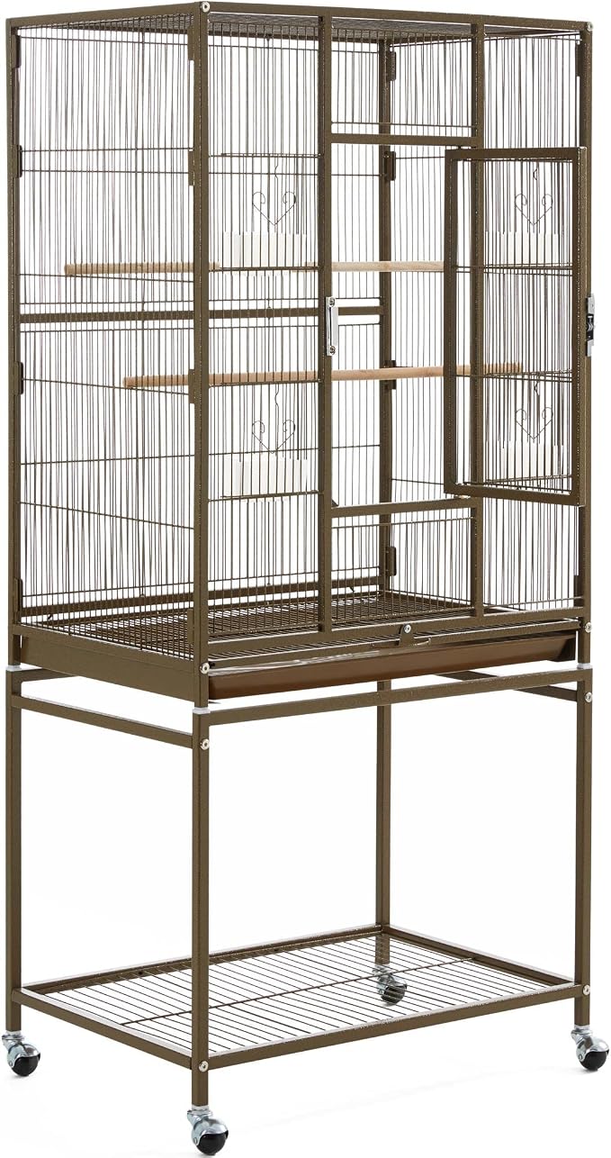 Topeakmart 53.5inch Large Bird Cage Metal Mobile Parrot Cage by Topeakmart