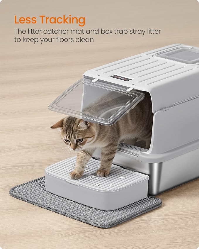 Feandrea Stainless Steel Cat Litter Box - Image 7