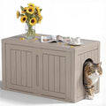 Cat Litter Box Enclosure, Indoor Outdoor Cat House by KFY
