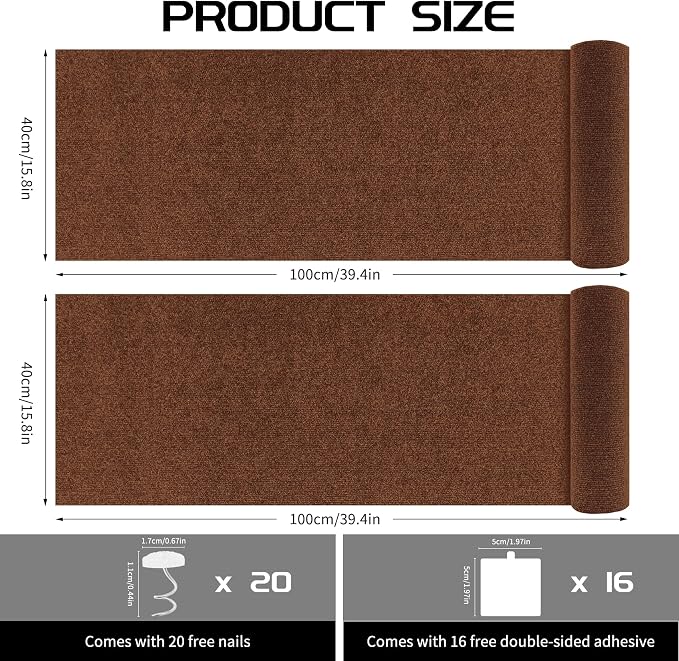 2 Pcs 39.4"x15.8" Cat Scratch Mat, Cat Scratch Couch Furniture Protector - Image 2