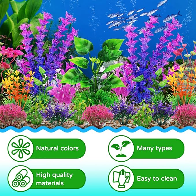 Aquarium Decorations Plants, Colorful Fish Tank Accessories, Fish Tank Plants - Image 2