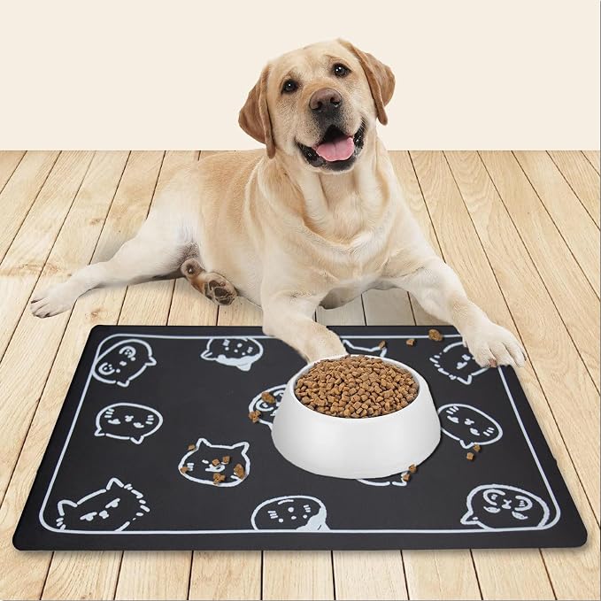 YCT Pet Cat Dog Food Mat, Non-Slip Super Absorbent, 18.1 x 11.8 inches - Image 8