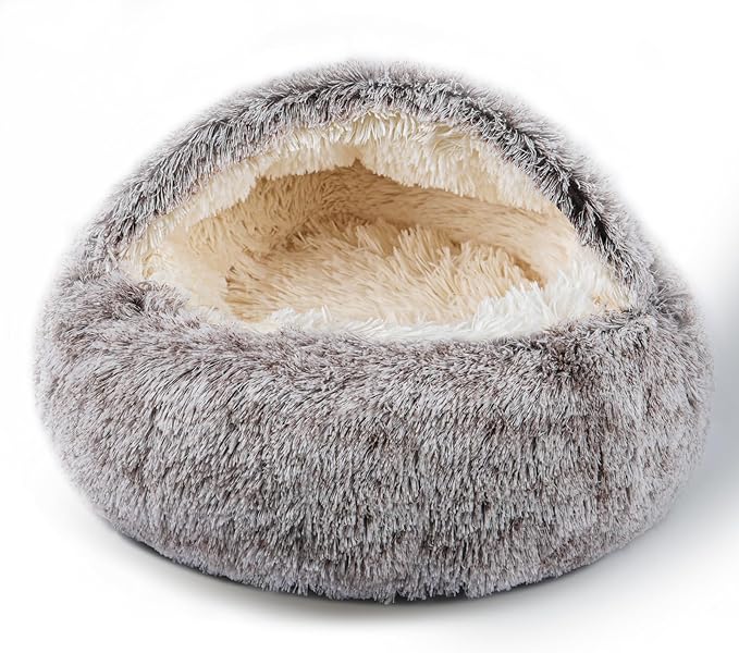 Cat Bed for Indoor Cats, Calming Cozy Cave by Unknown