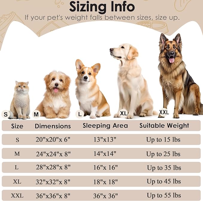 Extra Large Dog Beds, 36 Inch Human Dog Anxiety Relief Comfort Bed, - Image 2