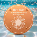 Bird Bath Purification Disk Pure Copper Outside Winter Solar Power Birdbath by OICEME