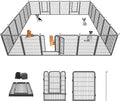 Dog Playpen 40 inch Dog Fence for Outdoor Indoor Use Heavy Duty Metal Dog Pen by Jhsomdr