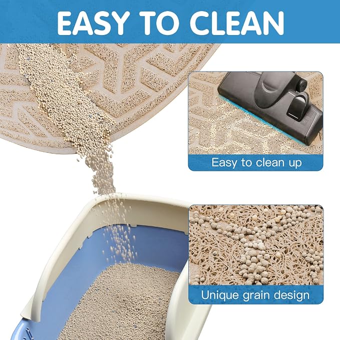 UPSKY Cat Litter Mat, Litter Trapping Mat Soft on Kitty Paws, Large Litter Box - Image 4