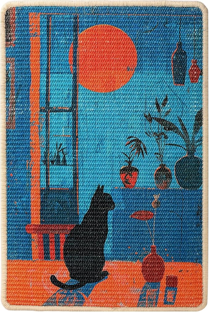 3-in-1 Sisal Cat Scratcher Mat 23.6x15.7'' – Floor & Wall Use - Image 9