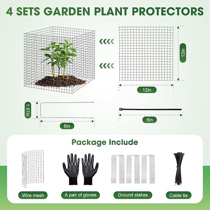 60Pcs Plant Protectors from Animals, Outdoor Plant Cages to Keep Animals Out Out - Image 2