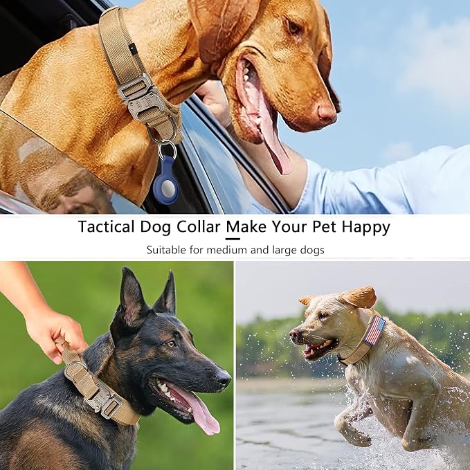 DAGANXI Tactical Dog Collar, Adjustable Military Training Nylon Dog Collar - Image 6