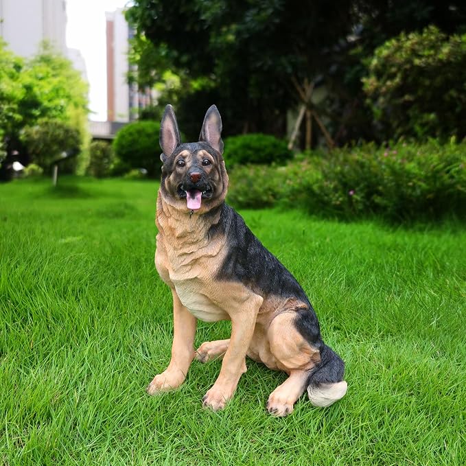 German Shepherd Statue Outdoor Decorations – Dog Statues Outdoor Sitting German - Image 7