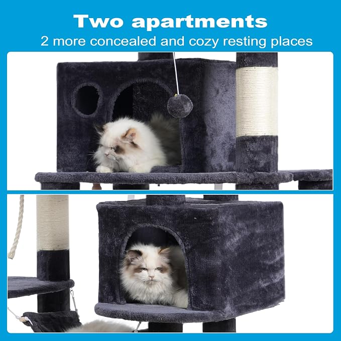 Hey-brother Large Multi-Level Cat Tree Condo Furniture - Image 5