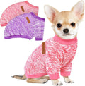 2 Pcs Dog Sweaters for Small Dogs Girl Boy Winter Fleece Clothes Warm Soft Dog by BAOBICUTE