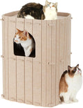 FUKUMARU Cat House for Indoor Cats, 23.62 Inch Large Cat Bed Cave Condo by FUKUMARU