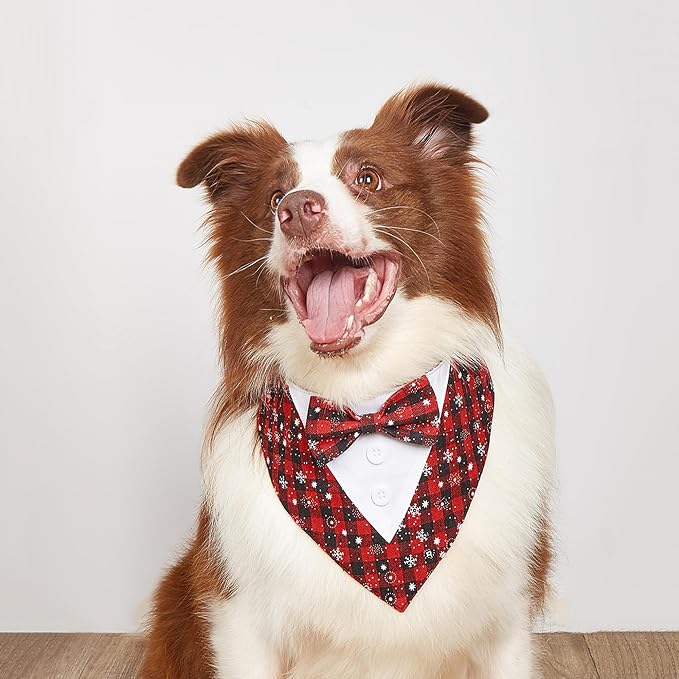 ADOGGYGO Christmas Dog Tuxedo Bandana - Image 3