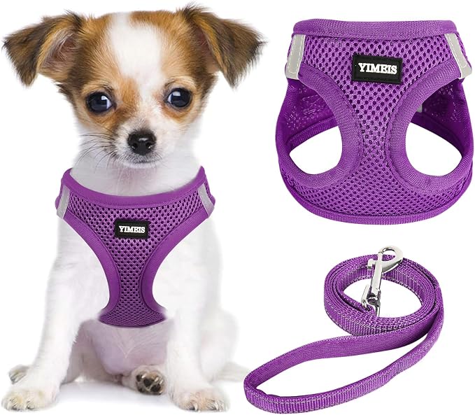 YIMEIS Dog Harness and Leash Set, No Pull Soft Mesh Pet Harness, Reflective by YIMEIS