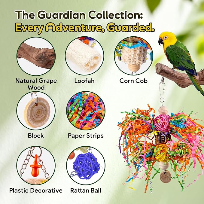 Bird Toys, Parakeet Foraging Toys, Hanging Chewing Toys - Image 3