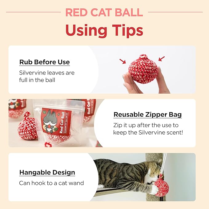 JAYU PET Red Cat Ball - Image 11