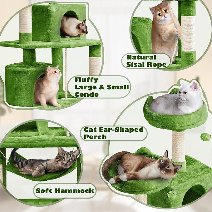 Yaheetech 62.5inches Cat Tree Cat Tower Kitten Condo - Image 3