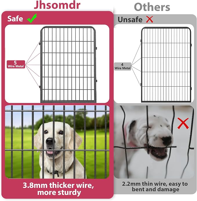 Dog Playpen, 40 inch 14 Panels Dog Pen Indoor Pet Dog Fence Outdoor - Image 6