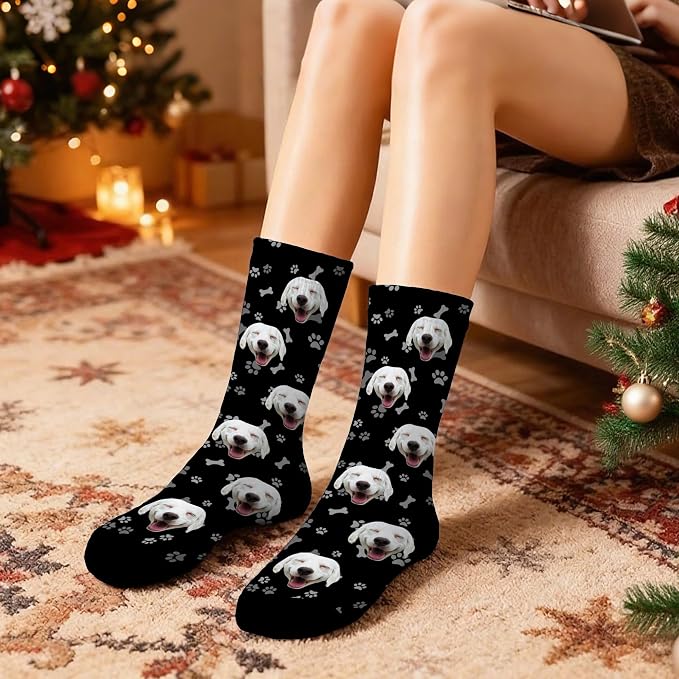 D-Story Custom Face Socks, Personalized Photo Picture on Socks, Unisex Athletic - Image 8