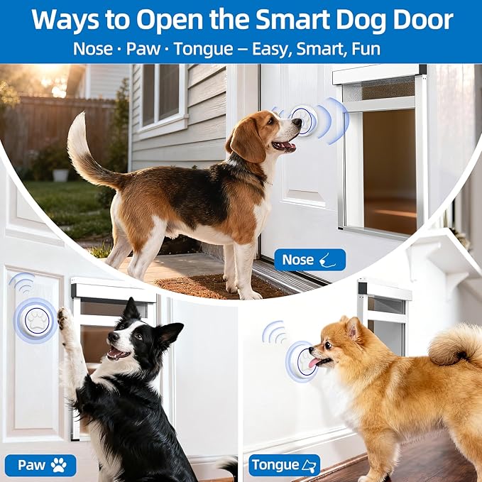 Large Dog Door for Door, Electronic Pet Automatic Door Smart Aluminum Dog Door - Image 6