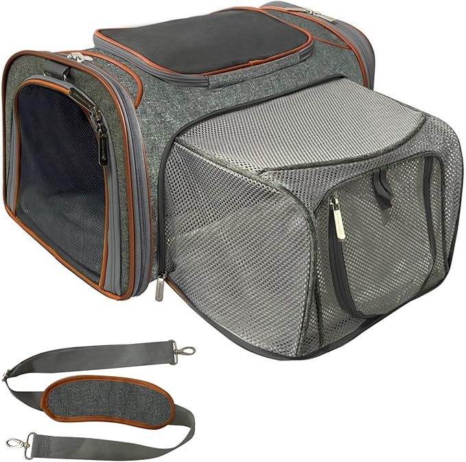Mr. Peanut's Expandable Airline Approved Soft Sided Pet Carrier, Luxury Travel by MrPeanuts