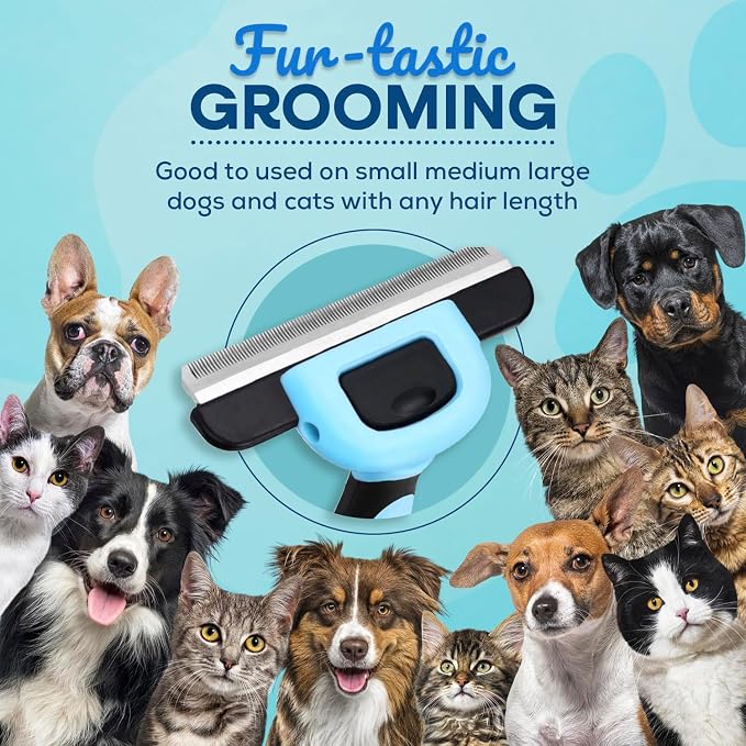 Sinko Deshedding Tool for Dogs & Cats, Pet Grooming Brush, Skin Friendly - Image 2