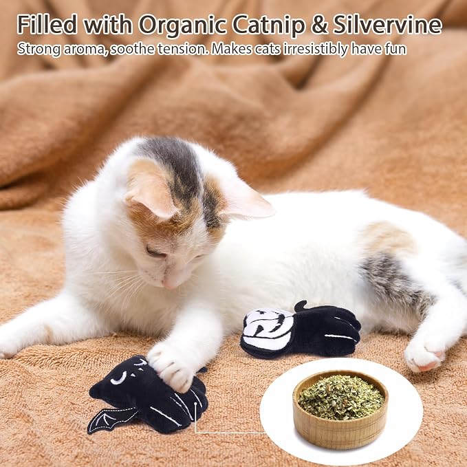 Retro Shaw Cat Toys 4Pcs, Catnip Toys - Image 3
