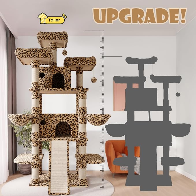 SHA CERLIN 81 Inches Extra Large Cat Tree - Image 3