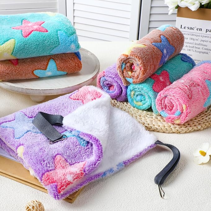 8 Pcs Reversible Cat Hammock Plush Ferret Hammock Hanging Bed - Image 5